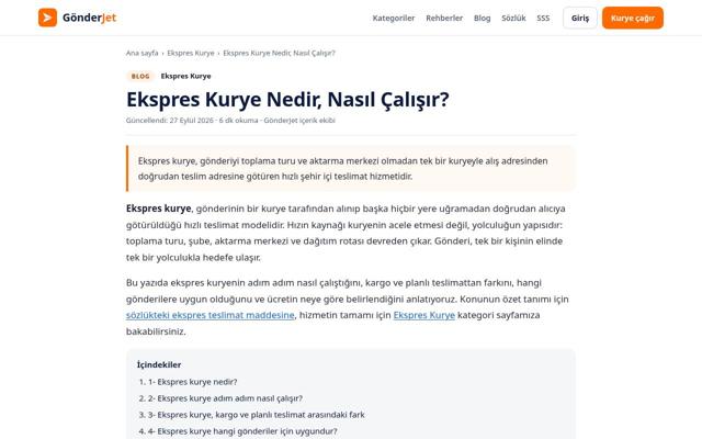 Ekspres Kurye Nedir, Nasıl Çalışır? — sonra