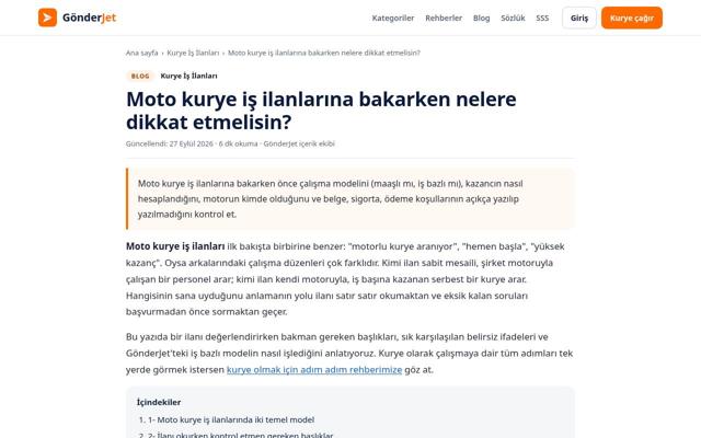 Moto kurye iş ilanlarına bakarken nelere dikkat etmelisin? — sonra