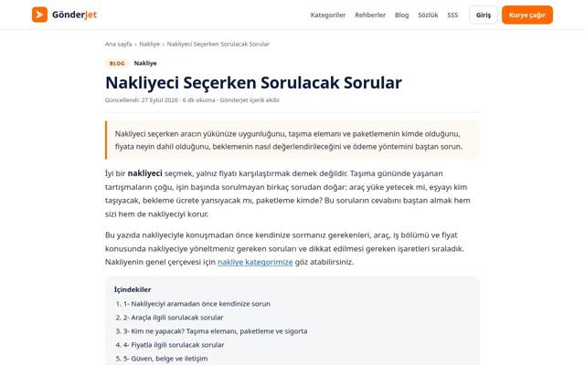 Nakliyeci Seçerken Sorulacak Sorular — sonra