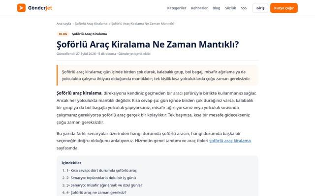 Şoförlü Araç Kiralama Ne Zaman Mantıklı? — önce