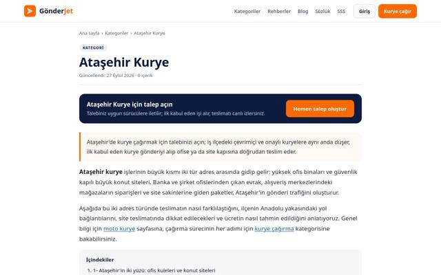 Ataşehir Kurye — önce