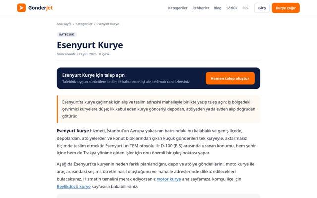 Esenyurt Kurye — sonra