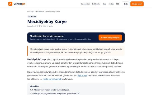 Mecidiyeköy Kurye — sonra