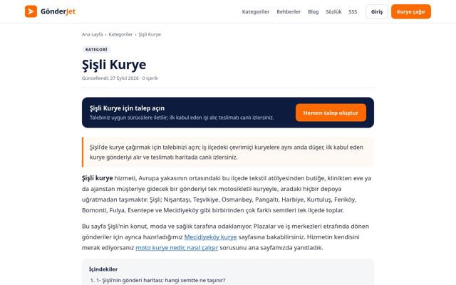 Şişli Kurye — önce