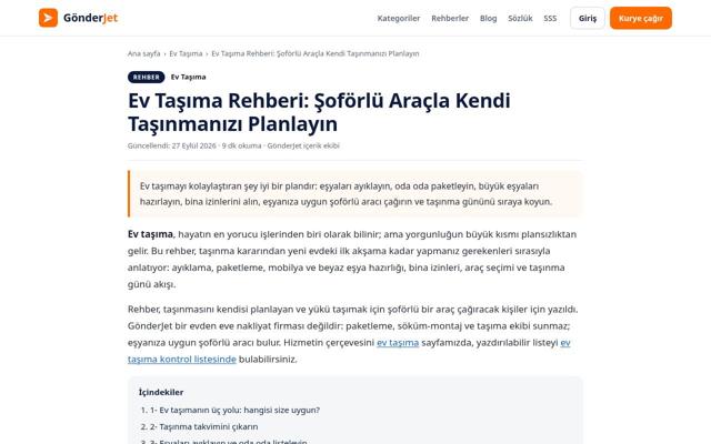 Ev Taşıma Rehberi: Şoförlü Araçla Kendi Taşınmanızı Planlayın — sonra