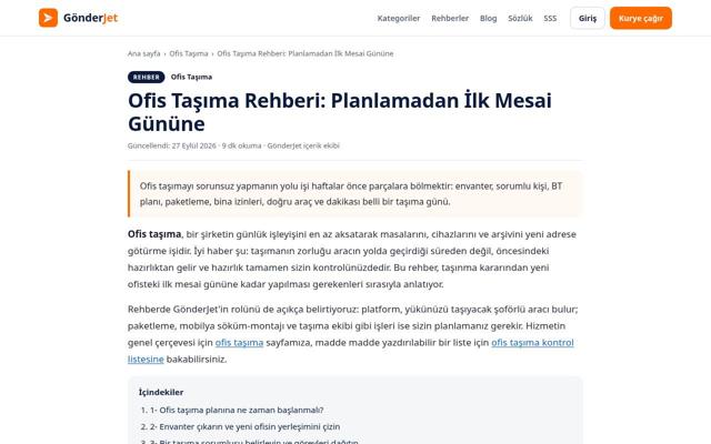 Ofis Taşıma Rehberi: Planlamadan İlk Mesai Gününe — önce