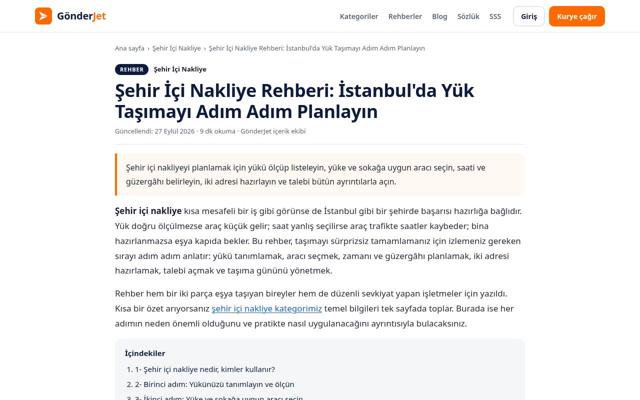 Şehir İçi Nakliye Rehberi: İstanbul'da Yük Taşımayı Adım Adım Planlayın — önce