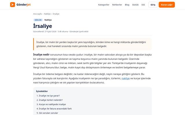İrsaliye — sonra