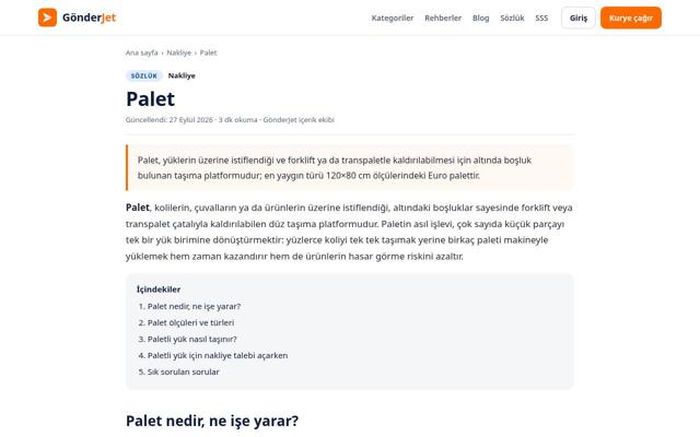 Palet — önce