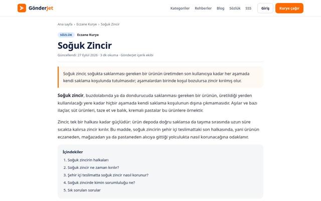 Soğuk Zincir — sonra