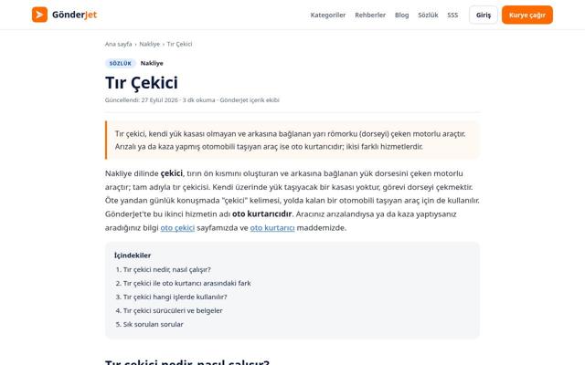Tır Çekici — sonra